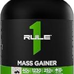 Rule 1 Ganador de masa - Fórmula alta en calorías para aumentar de peso con más de 1220 calorías,